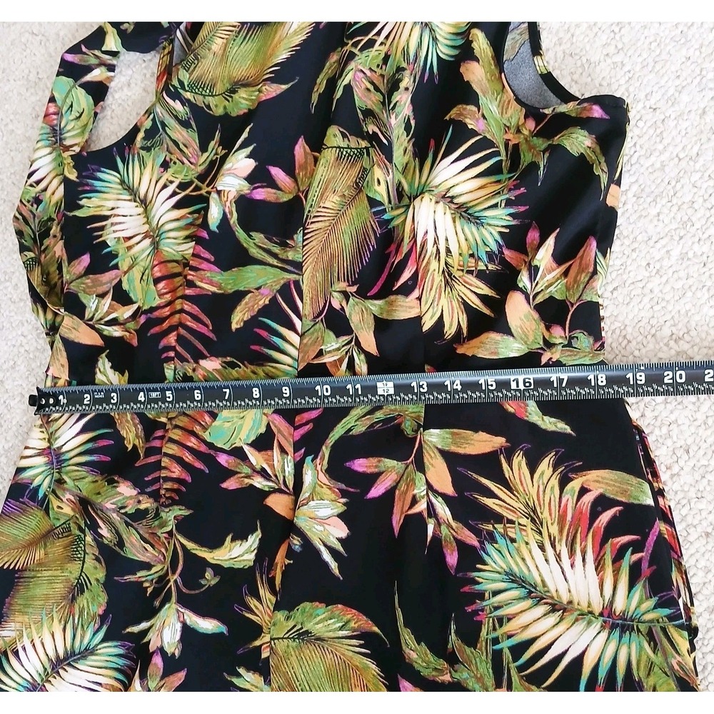 Emma & Michele Womens Size 16 Capri Jumpsuit Romper Floral Boho Resort Wear - Picture 8 of 12
